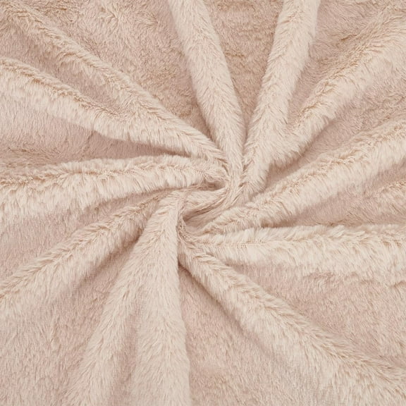 Plush Cloth Fabric for Clothing Accessories Antique White 50~55x178~182x0.08cm