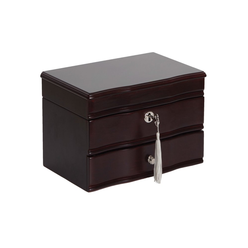 Mele & Co. Mele & Co. Davina Mahogany Locking Jewelry Box 11.5W x 6H in.