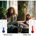 thumbnail image 5 of Winter Window Insulation Film Kit: Window Insulation Kit, Window Film for Winter; Double Thickened 4mm, for Bedroom,Living Room,Kitchen, Punch-Free, Weatherproofing Window Insulation Kits, 51.2x78.7in, 5 of 7