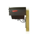thumbnail image 2 of Special Lite Products TC-BWN-FS-2014-BLK Savannah Curbside Mailbox with  s Paper Tube & Baldwin Front Single Mailbox Mounting Bracket - Black, 2 of 4