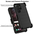 thumbnail image 4 of For Samsung Galaxy S23 Ultra Case,Takfox Holster Phone Case with Built-in Screen Protector Swivel Belt Clip [3 Layers] Heavy Duty Full Body Protection Shockproof Kickstand Cover- Black, 4 of 9