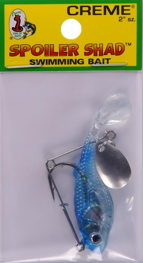 Creme 2" Spoiler Shad Blue Back Swimming Bait Fishing Spinner Lure #SSB204S