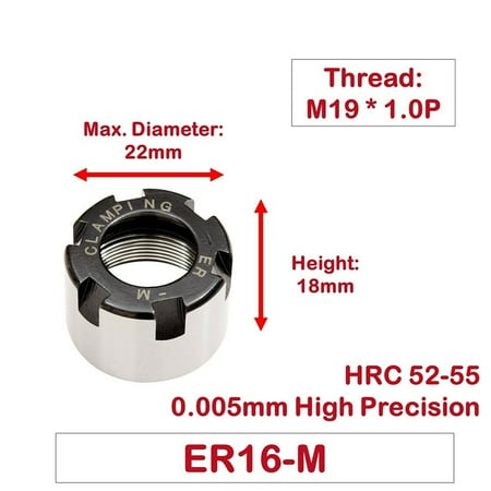 

High Precision Collet ER 11/16/20/25/32/40 A/M/UM Clamping Nut Milling Chuck Cap