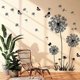 thumbnail image 2 of Black Dandelion Wall Stickers Butterflies On The Wall Living Room Bedroom Glass Window Decoration Mural Art Home Decor Decals My Lux Decor Round, 2 of 8