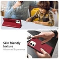 thumbnail image 4 of Dteck Case for iPhone 12 mini, Business Style PU Leather Wallet Folio Case Magnetic Closure Kickstand Full Protection Case Compatible with iPhone 12 mini,Red, 4 of 6