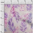 thumbnail image 2 of oneOone Polyester Spandex Purple Fabric Tropical Leaf Fabric For Sewing Printed Craft Fabric By The Yard 56 Inch Wide, 2 of 6