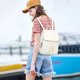 thumbnail image 2 of Mochila KKXIU de piel acolchada a la moda para mujer, color blanco, 2 of 7