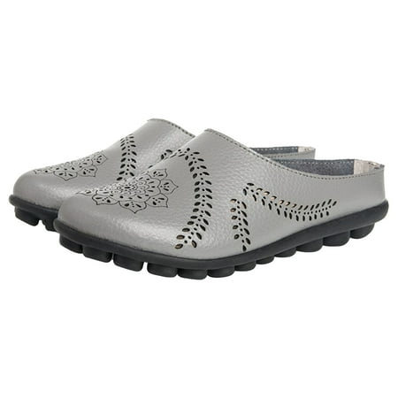 

Pyhlmscde Women s Sandals Casual Full Hollow Backless Slippers Non Slip Slip on Casual Sandals Solid Color Leisure Shoes
