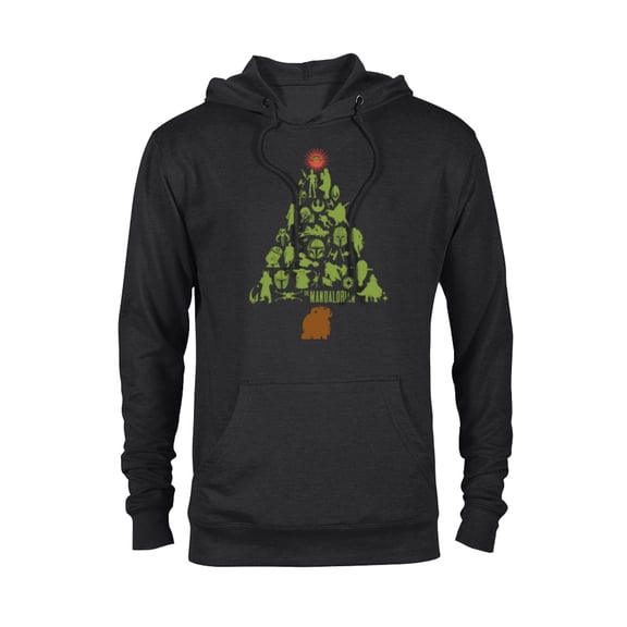 Star Wars The Mandalorian Holiday Christmas Tree Standard - Pullover Hoodie for Adults – Customized-Black