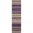 thumbnail image 3 of SAFAVIEH Marbella Xanthia Striped Runner Rug, White/Lilac, 2'3" x 8', 3 of 6