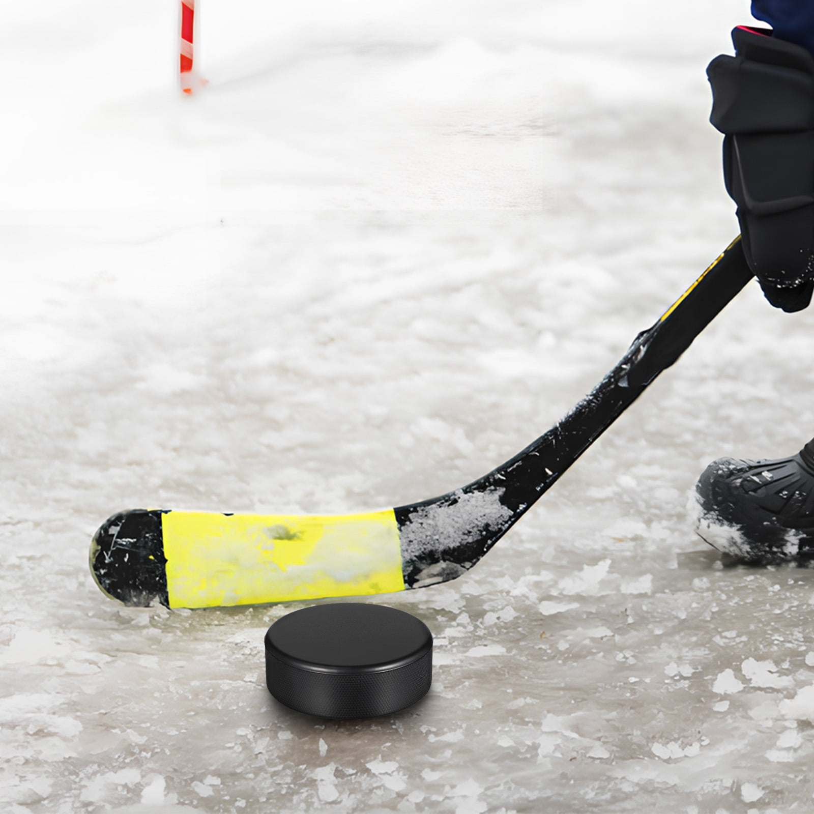 YUNLIGHTS 24Pcs Black Foam Ice Hockey Pucks Noise Reduced Indoor Training Hockey Equipment