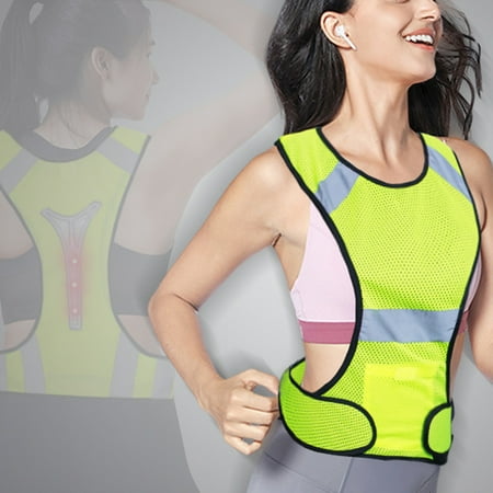 

MyBeauty Fluorescent Yellow Night Running Cycling Safe Vest Mesh Cloth Reflective Clothes