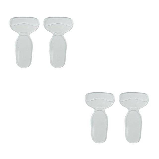 Vogacara 1 par de plantillas ortopédicas en forma de T, cojín antideslizante de silicona, Protector de talón de pie, forro para plantilla de zapato, transparente 2piezas Vogacara CBP098889