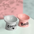 thumbnail image 6 of Pet Artist Personalized Cat Bowl Food Water Cat Feeding Bowls 15° Tilted Raised Pet Feeder Dish, 6 of 10