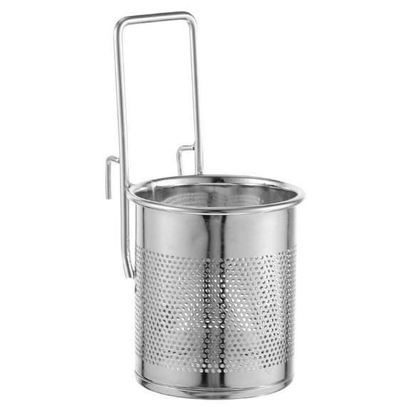 ONAPARTER Metal Pasta Boil Basket: Pasta Insert with Handle Stainless Steel Mesh Net Strainer Basket Vegetable Cullender for Pasta Noodles Dumpling and 16.5X8X8CM （As Shown）