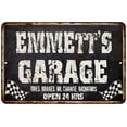 thumbnail image 1 of EMMETT'S Garage Black Grunge Sign 8x12 Decor Gift 108120005278, 1 of 1