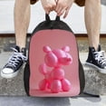 thumbnail image 6 of Defioc Pink Balloon Puppy Art Print Backpack -Travel,or Work Bookbag Daypacks with 15-Inch Laptop Sleeve and Dual Water Bottle Pockets, 6 of 6