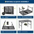 thumbnail image 4 of Riedhoff Folding Camping Table 35 x 24", with Adjustable Height 16" to 25", Black, 4 of 7