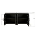 thumbnail image 4 of Atumcto 4-Door Antique Carved Sideboard Cabinet, Farmhouse Storage Buffet Console for Living Room, Dining Room or TV Stand, Antique Black, 4 of 10