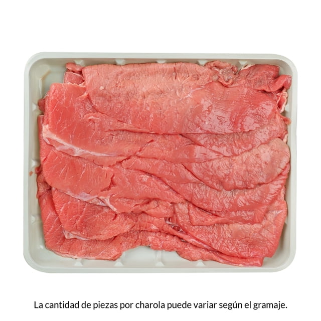 Milanesa de cara de res pulpa negra por kilo peso aprox por charola 700 a 800 g