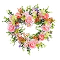 thumbnail image 1 of simhoa 2024 Valentine Decoration Flower Rose Wreath Handmade for Table Centerpieces, 1 of 8