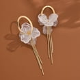 thumbnail image 4 of Sunyuer 14K Gold Plated Vintage Big Flower Long Tassel Drop Earrings Summer Boho Flower Piercing Earrings Bridal Wedding Crystal Shell Drop Earrings Statement Flower Stud Jewelry for Women, 4 of 7