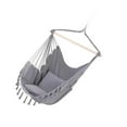 thumbnail image 4 of DYNWAVECA Hammock Chair Bohemian Comfortable Hanging Rope Swing for Outside Porch Deck Light Gray, 4 of 10