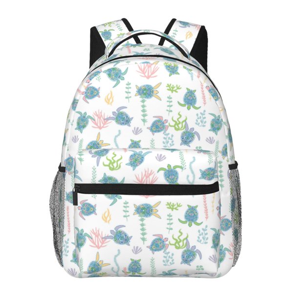 Easygdp Sea Turtle Mochila Ergonómica Versátil para Laptop - Múltiples Bolsillos, Correas Ajustables, Unisex para Escuela, Viajes y Actividades al Aire Libre-One Size