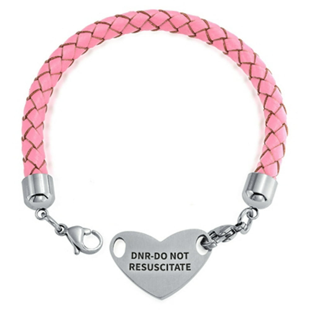 DNRDo Not Resuscitate Identification Medical Alert ID Pink Braided