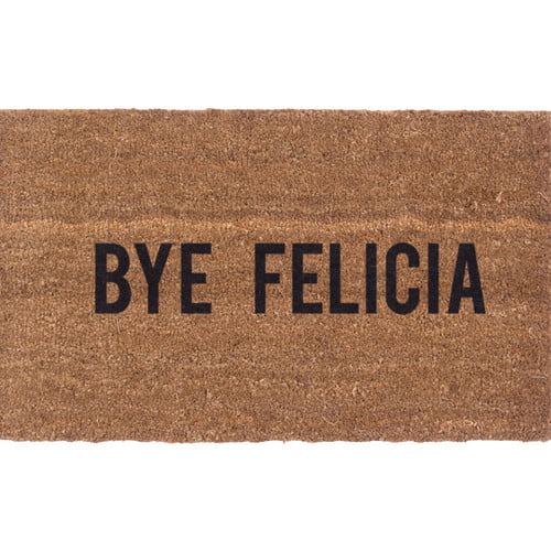 Bye Felicia Doormat porch decoration for door coco coir natural fibers 16"X24" 