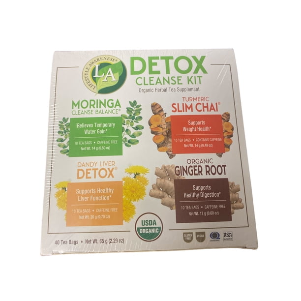 Lifestyle Awareness Detox Cleanse Kit, 40 Tea Bags, Organic Herbal