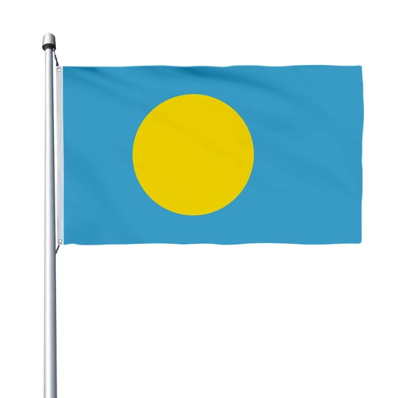 Aihccy Palau Flag with Brass Grommets Size - 3x5Ft