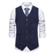 thumbnail image 2 of Mens Botón de la Camisa de la Moda Sólida Impresión Retro con Bolsillos, Tanques sin Mangas Blusa Poliéster, 2 of 9