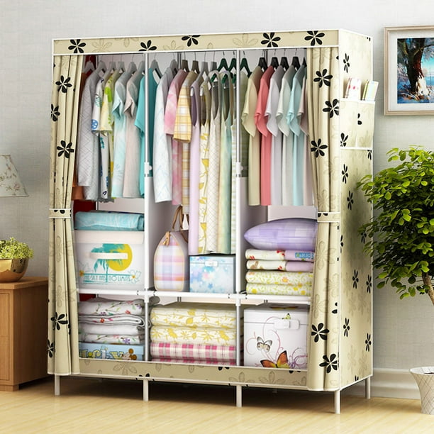 67 Portable Closet Wardrobe Clothes Rack Storage Organizer Shelf Home Cabinet Walmart Com Walmart Com