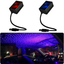 GJX Car Interior Roof LED Star Light USB Atmosphere Starry Sky Night Projector Lamp for Car, Ceiling, Bedroom (Red)