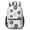 Geometric Flower and-2, variant on Geometric Flower and Dahlia White 17" School Backpacks for Teens,Waterproof Oxford Fabric,S-Shape Padded Straps for School,Travel,Hiking,Camping