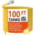 thumbnail image 1 of Cable de extensión HUANCHAIN, calibre 12/3, 30 m, impermeable, 15 A, 1875 W, 1 of 6