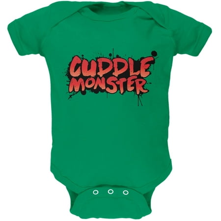 Cuddle Monster Kelly Green Soft Baby One Piece
