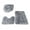 A, variant on Agiferg Tie Dyed Plush Carpet Plush Toilet Three Piece Set Non Slip Mat Bath