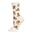thumbnail image 3 of MeMoi Golden Retriever Bamboo Blend Crew Socks - Womens - Female, One Size, Charcoal Gray, 3 of 5