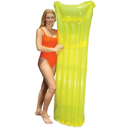 72" Water Sports Inflatable Yellow Swimming Pool Air Mattress