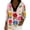 Watermelon Red, variant on MEICHEN Women's Elegant Retro Art Print V Neck Loose Mid Length Sleeve Top Summer T Shirts for Women