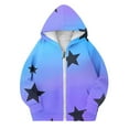 thumbnail image 4 of Girl's Zip Up Long Sleeve Hoodie Drop Shoulder Graphic Hooded Sweatshirts Jacket Streetwear Girls Sweatshirt, 4 of 5