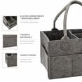 thumbnail image 4 of Diaper Caddy - Nursery Storage Bin and Car Organizer for Diapers and Baby Wipes - Charcoal, Large, 4 of 8