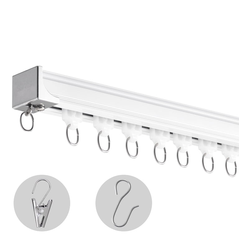 KFFKFF Wall/Ceiling Curtain Rail Set, 8.9 Feet photo 1
