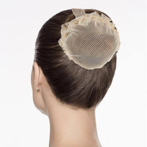DEEPCRAFF 10Pcs Beige Elastic Hairnets for Dance Bun Covers Comfortable Durable Hair Accessories