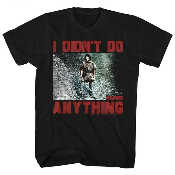 Rambo Didnt Do Black Adult T-Shirt Xl