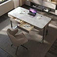 thumbnail image 3 of Luxury Modern Desk Tables Ideas Storage Drawers Fashion Executive Bedroom Nordic Office Desk Small Mesa De Ordenador Furniture My Lux Decor Round, 3 of 7