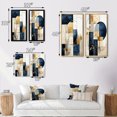 thumbnail image 4 of Designart "Navy Blue Organic Minimal Geometry II" Modern Geometric Wall Art Set Of 2 - Modern Yellow Canvas Set For Living Room Decor, 4 of 6