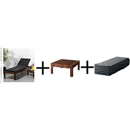 Ikea Pool Furniture Ikea Chaise, brown stained brown, Ikea Table/stool section, outdoor, brown stained brown Size 24 3/4x24 3/4